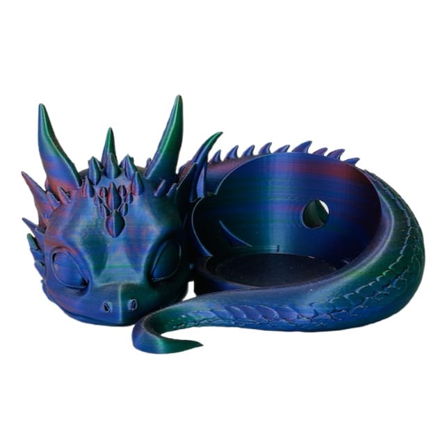 Grün-Bronze-Blau-Rose Baby-Drache – 3D-Druck Halter für Echo Dot