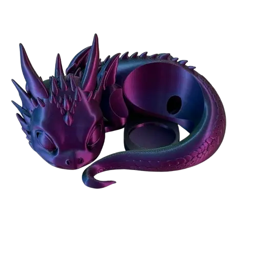 Chamäleonfarbener Baby-Drache – 3D-gedruckter Echo Dot Halter aus PLA