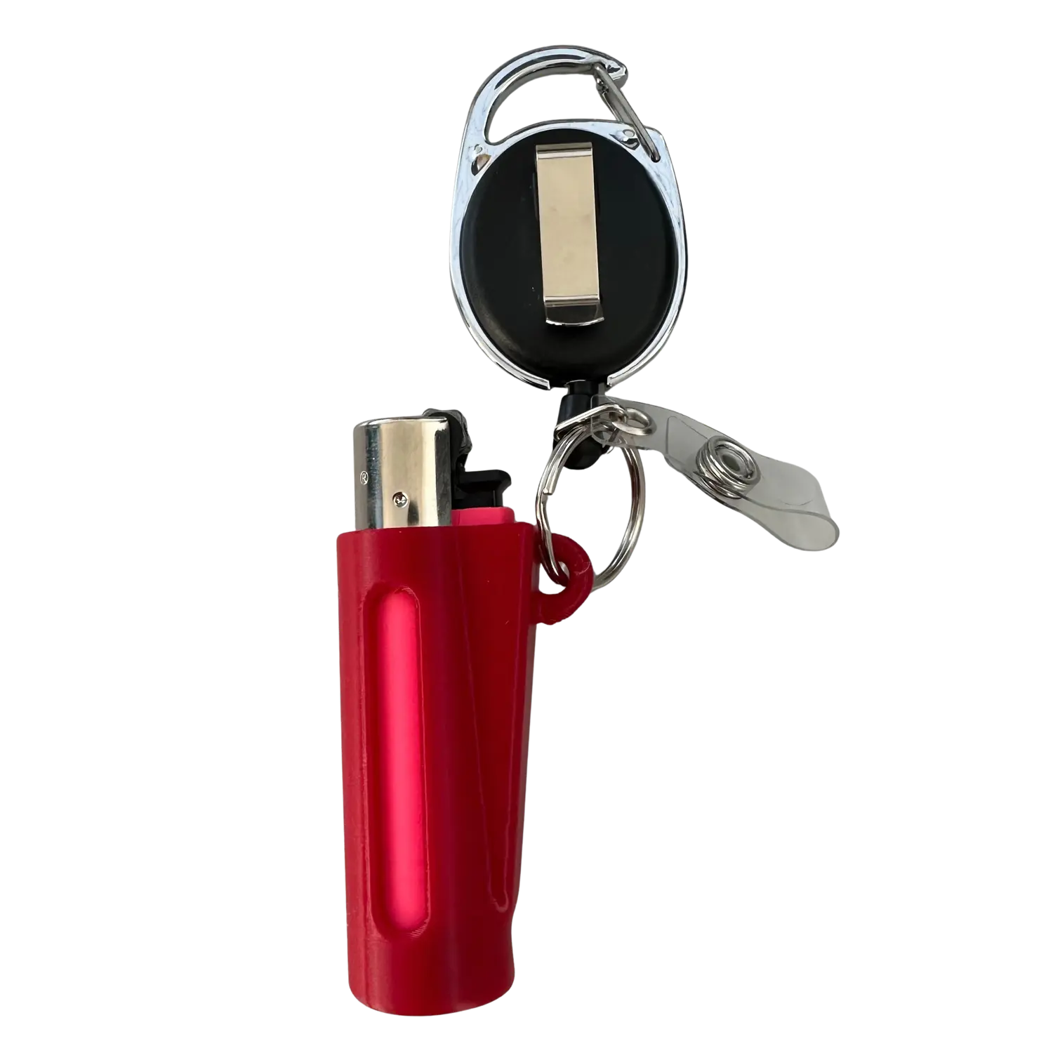 Clipper-Set Rot – Halterung inkl. Original Feuerzeug