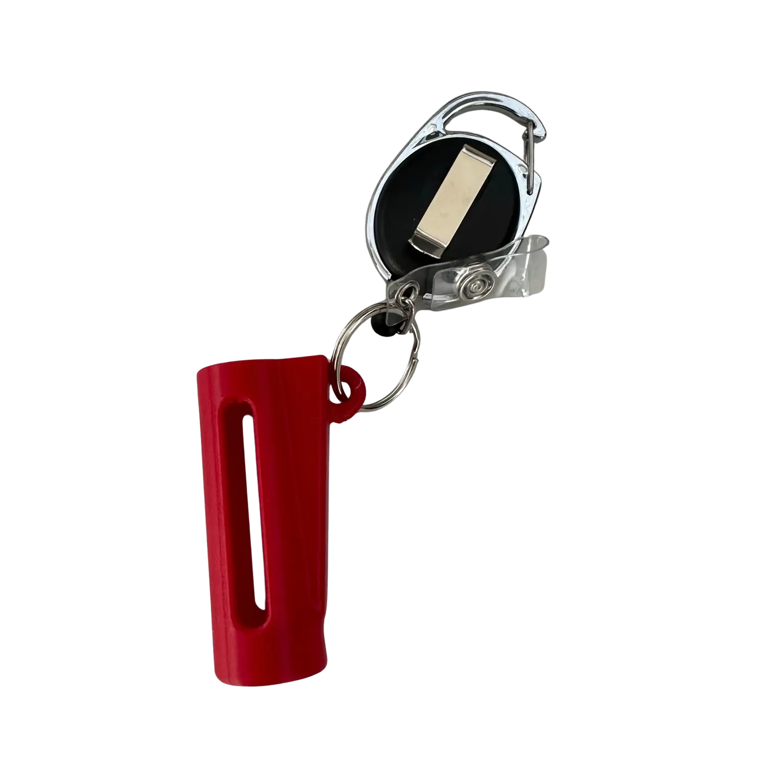 Clipper-Halterung in Rot – Signalfarbe gegen das Vergessen
