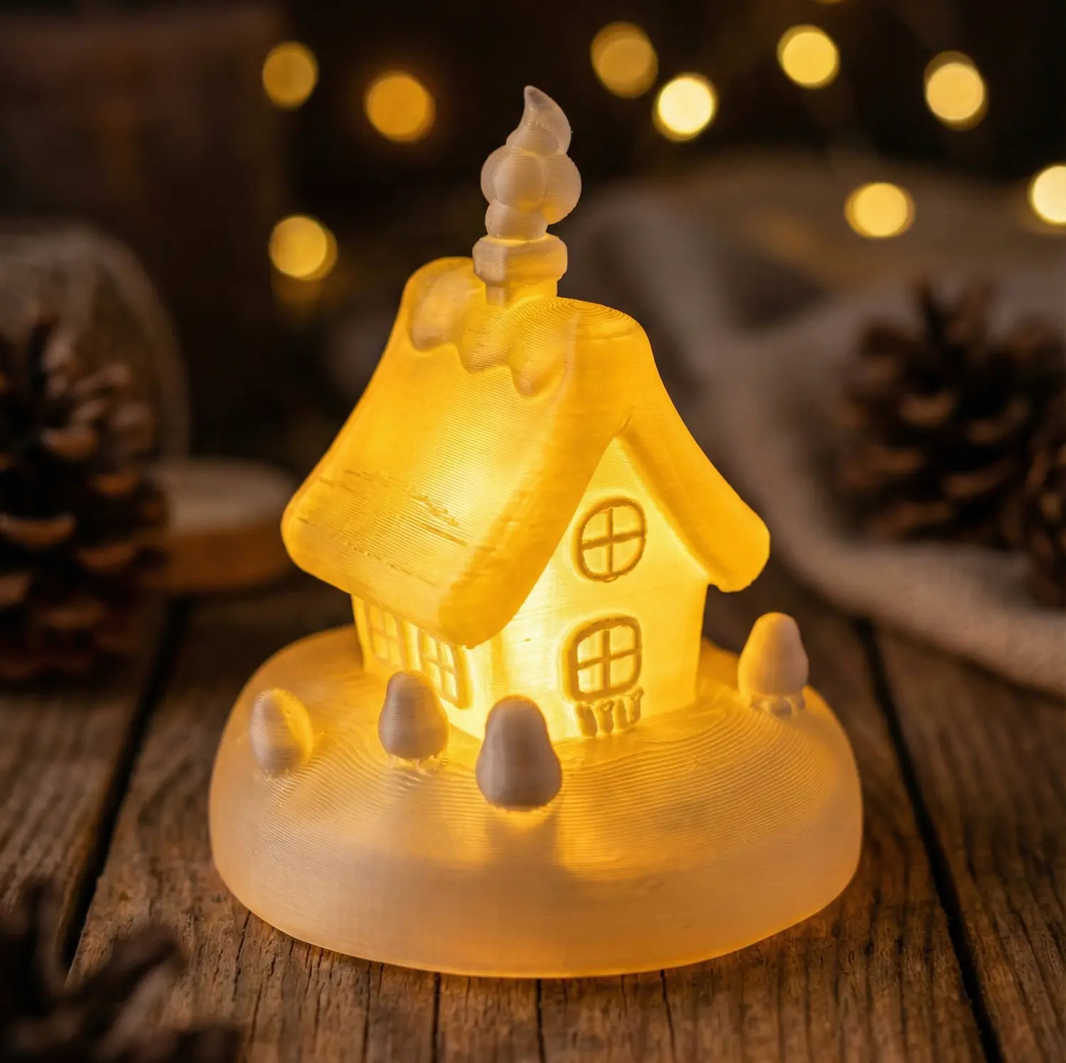 Teelichthaus „Winterlandschaft“ – Stimmungsvolle 3D-Druck Deko