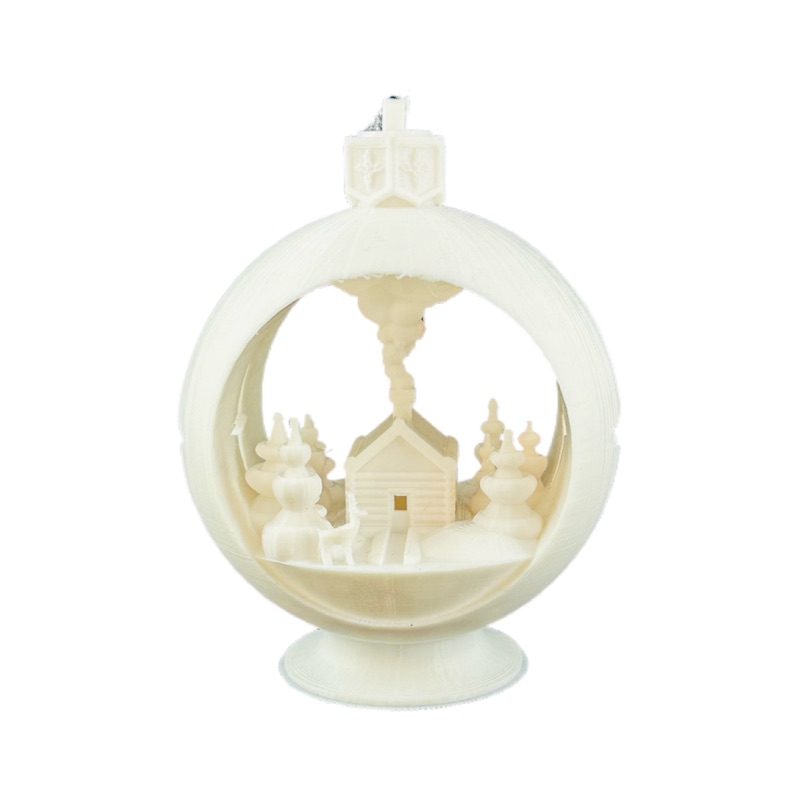 Weihnachtskugel Modell Haus mit Rauch