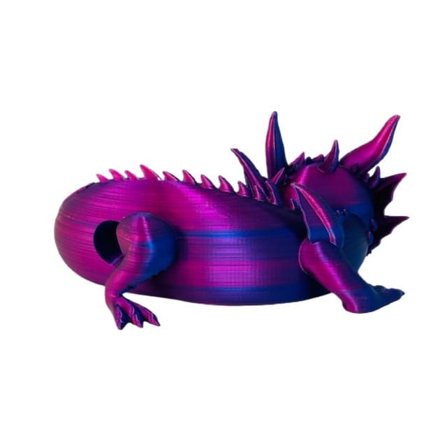 Blau-Lila-Pink Baby-Drache – 3D-Druck Halter für Echo Dot