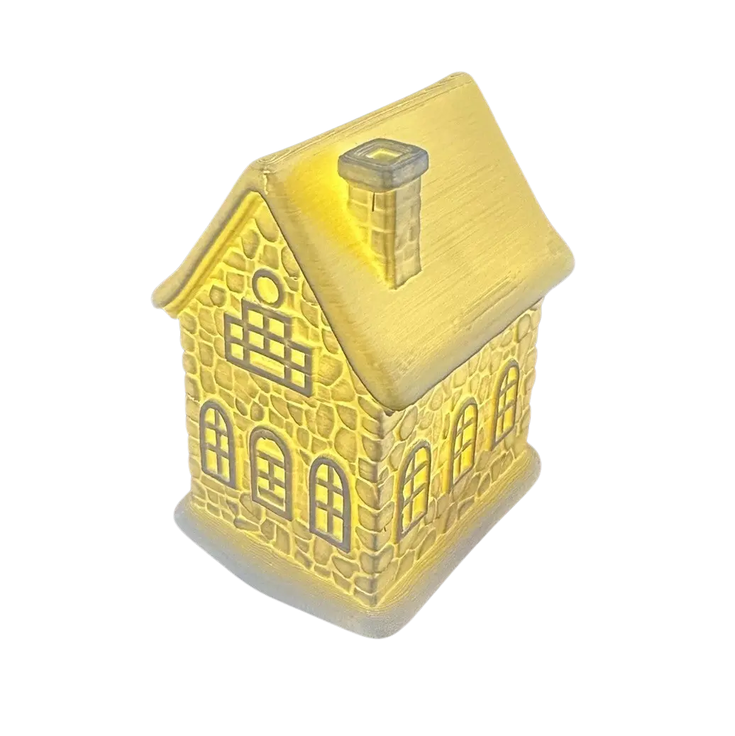 Teelichthaus „Winter-Cottage“ – Rustikale Steinoptik