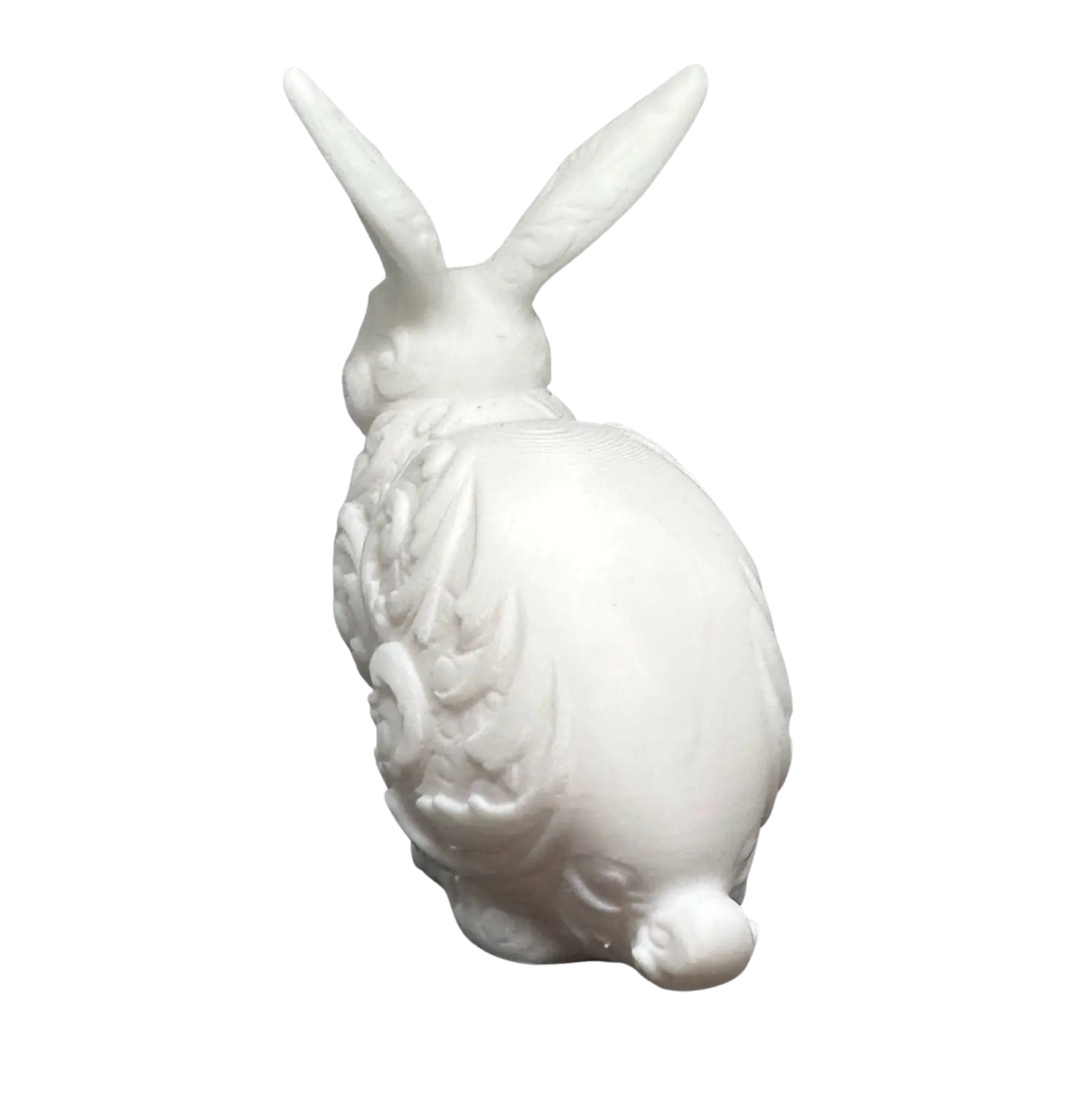 Ornament-Hase Barock-Stil Weiß PLA 10cm