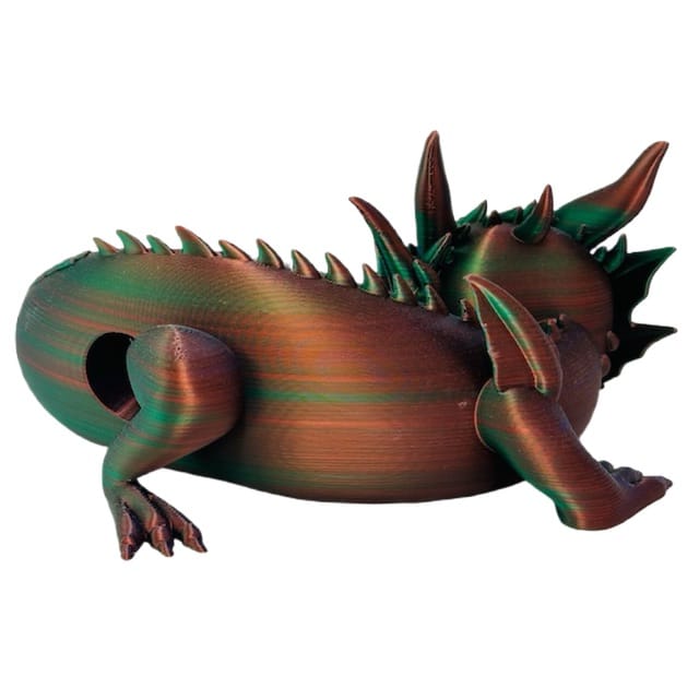 Grün-Bronze-Blau-Rose Baby-Drache – 3D-Druck Halter für Echo Dot