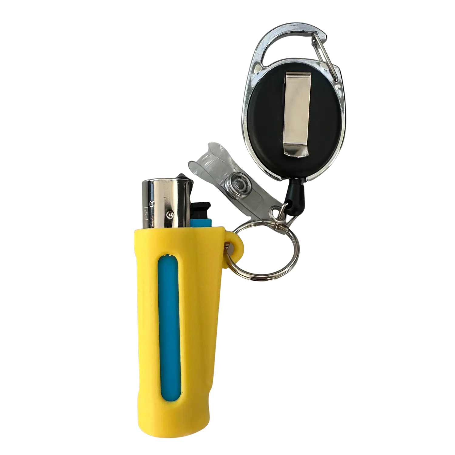 Clipper-Set Gelb – Halterung inkl. Original Feuerzeug